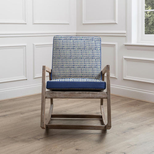  Blue Furniture - Jonas Mango Wood Alma Chair Blue Voyage Maison