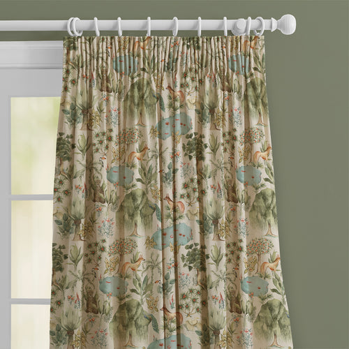 Jungle Green M2M - Jungle Serene Printed Cotton Made to Measure Curtains Green Voyage Maison