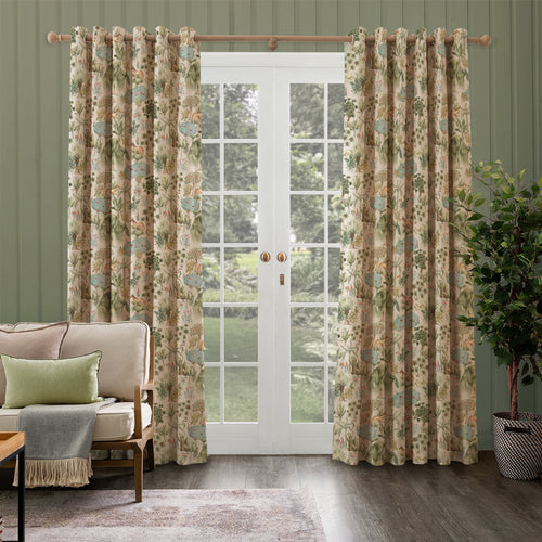 Jungle Green M2M - Jungle Serene Printed Cotton Made to Measure Curtains Green Voyage Maison