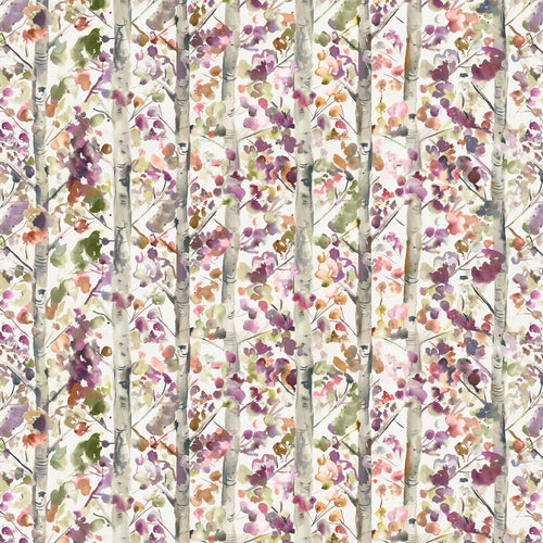 Floral Purple Fabric - Jumanah Printed Linen Fabric (By The Metre) Grenadine Voyage Maison