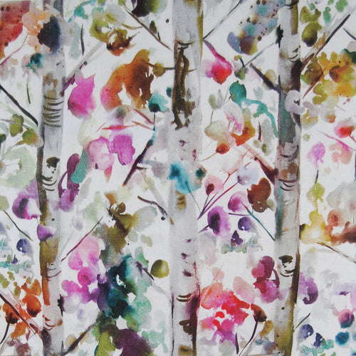 Floral Multi Fabric - Jumanah Printed Linen Fabric (By The Metre) Lotus Voyage Maison