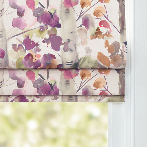 Floral Purple M2M - Jumanah Printed Linen Made to Measure Roman Blinds Grenadine Voyage Maison