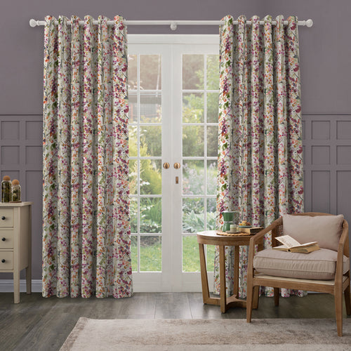 Floral Purple M2M - Jumanah Printed Made to Measure Curtains Grenadine Voyage Maison