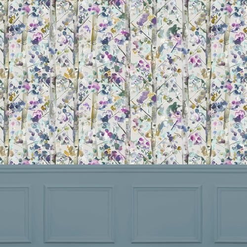 Floral Blue Wallpaper - Jumanah  1.4m Wide Width Wallpaper (By The Metre) Indigo Voyage Maison