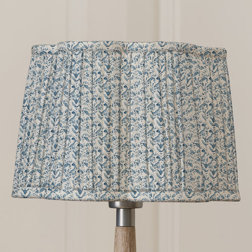 Floral Blue Lighting - Juna Pleated Scalloped Lamp Shade Denim Voyage Maison