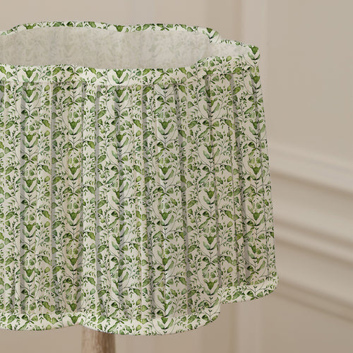 Floral Green Lighting - Juna Pleated Scalloped Lamp Shade Sage Voyage Maison