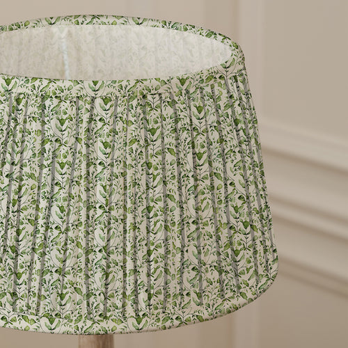 Floral Green Lighting - Juna Pleated Tapered Lamp Shade Sage Voyage Maison