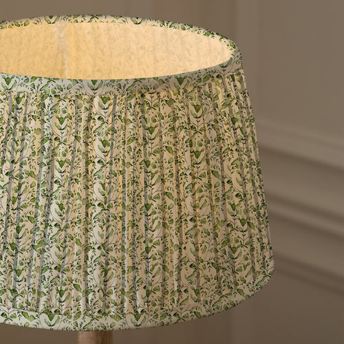 Floral Green Lighting - Juna Pleated Tapered Lamp Shade Sage Voyage Maison