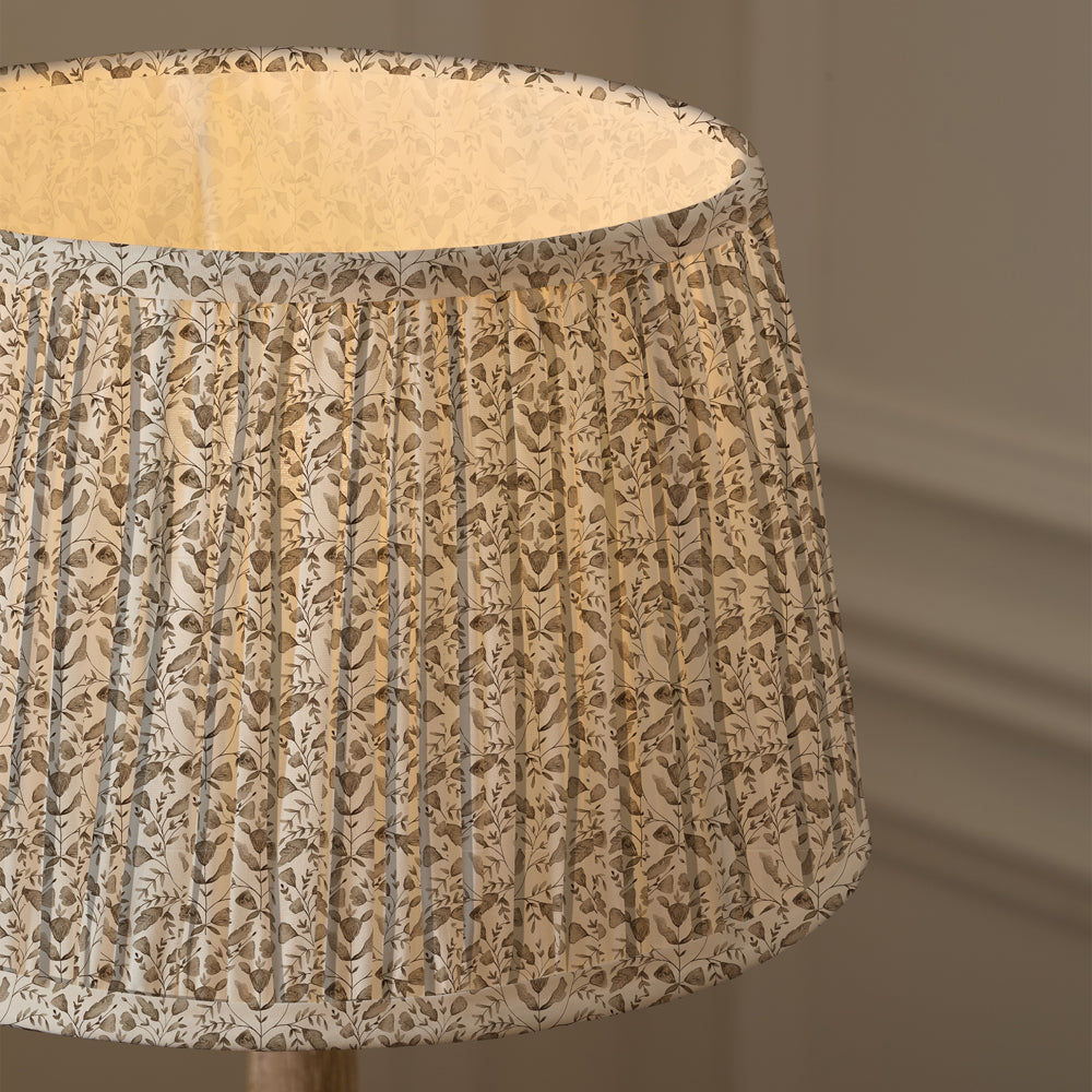 Juna Stone Pleated Tapered Lamp Shade | Beige Lighting | Voyage Maison