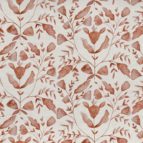 Floral Orange Fabric - Juna Printed Cotton Fabric (By The Metre) Terracotta Voyage Maison