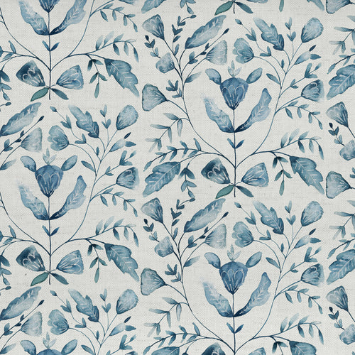 Floral Blue M2M - Juna Printed Cotton Made to Measure Roman Blinds Denim Voyage Maison