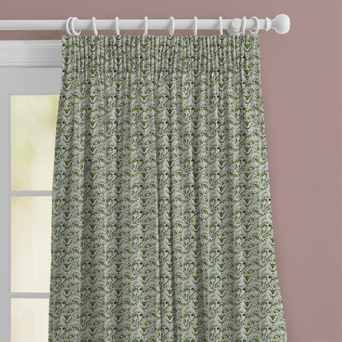 Floral Green M2M - Juna Printed Cotton Made to Measure Curtains Sage Voyage Maison