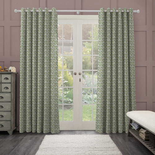 Floral Green M2M - Juna Printed Cotton Made to Measure Curtains Sage Voyage Maison