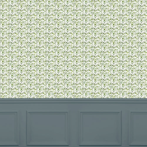 Abstract Green Wallpaper - Juna  1.4m Wide Width Wallpaper (By The Metre) Sage Voyage Maison