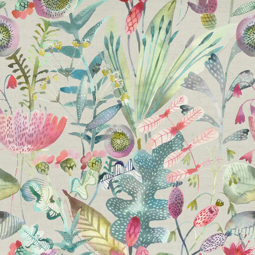 Voyage Maison June Blossom Floral Printed Oil Cloth Fabric (By The Metre) in Lotus