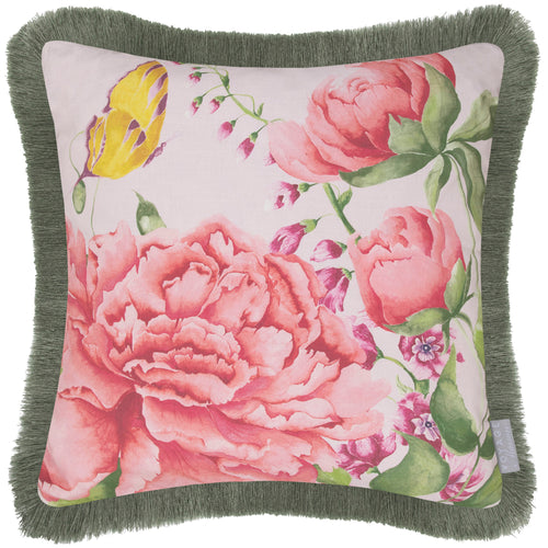 Floral Purple Cushions - Junelle Printed Ruched Cushion Cover Heather Voyage Maison
