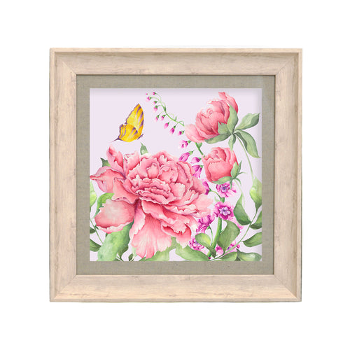 Floral Pink Wall Art - Junelle  Framed Print Birch/Heather Voyage Maison