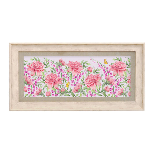 Floral Pink Wall Art - Junelle  Framed Print Birch/Heather Voyage Maison