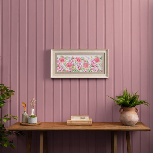 Floral Pink Wall Art - Junelle  Framed Print Birch/Heather Voyage Maison