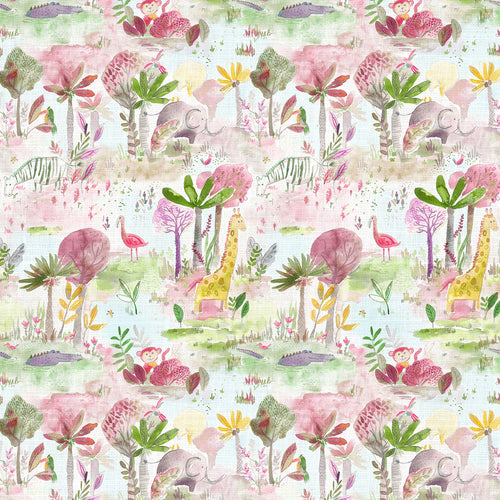 Samples - Jungle Fun Printed Fabric Sample Swatch Dusk Voyage Maison
