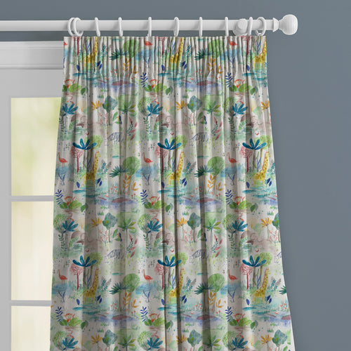 Animal Green M2M - Jungle Fun Printed Made to Measure Curtains Primary Voyage Maison