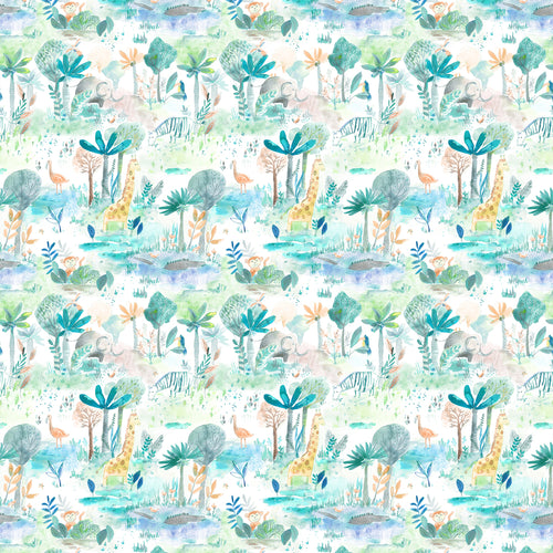  Samples - Jungle Fun  Wallpaper Sample Aqua Voyage Maison