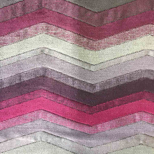 Geometric Pink Fabric - Kailzie Woven Jacquard Fabric (By The Metre) Sorbet Voyage Maison