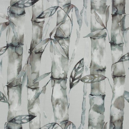 Floral Grey Fabric - Kanto Printed Fabric (By The Metre) Bamboo Voyage Maison