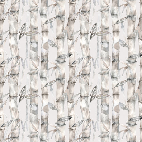 Floral Grey Fabric - Kanto Printed Fabric (By The Metre) Bamboo Voyage Maison