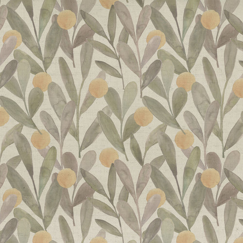 Floral Green Fabric - Katsura Printed Cotton Fabric (By The Metre) Amber Voyage Maison