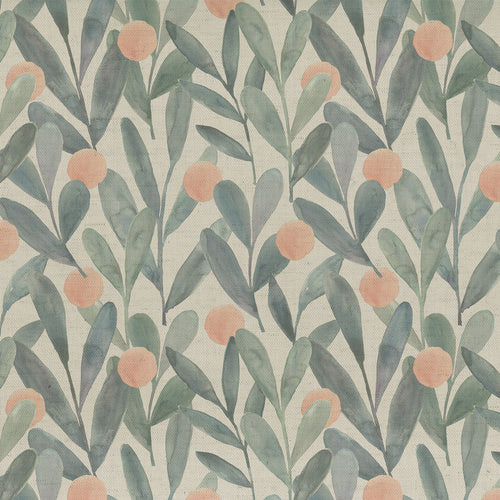 Floral Green Fabric - Katsura Printed Cotton Fabric (By The Metre) Mineral Voyage Maison