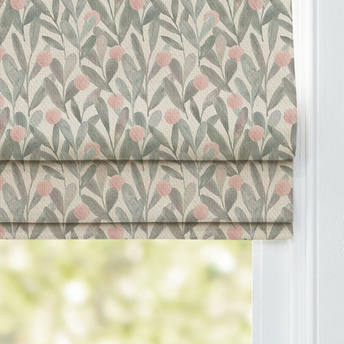 Floral Green M2M - Katsura Printed Cotton Made to Measure Roman Blinds Granite Voyage Maison