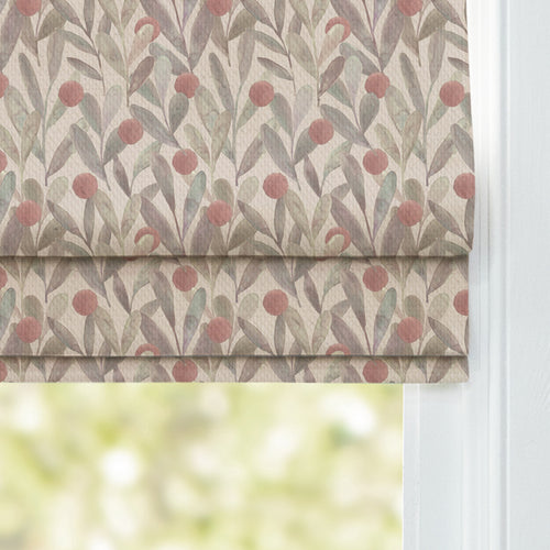 Floral Red M2M - Katsura Printed Cotton Made to Measure Roman Blinds Mulberry Voyage Maison