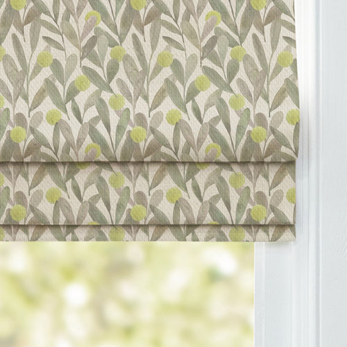 Floral Green M2M - Katsura Printed Cotton Made to Measure Roman Blinds Sage Voyage Maison