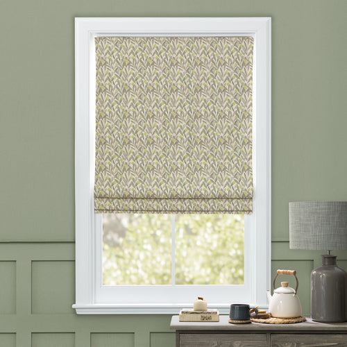 Floral Green M2M - Katsura Printed Cotton Made to Measure Roman Blinds Sage Voyage Maison