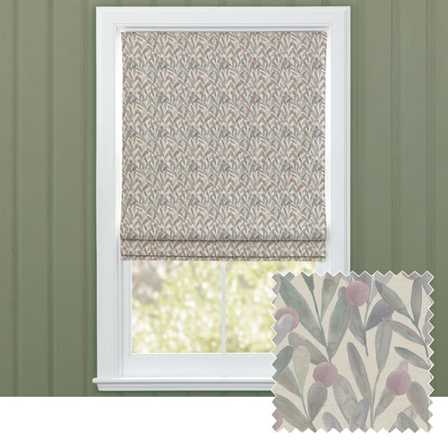 Floral Purple M2M - Katsura Printed Cotton Made to Measure Roman Blinds Violet Voyage Maison