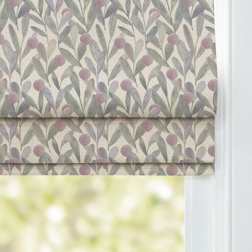 Floral Purple M2M - Katsura Printed Cotton Made to Measure Roman Blinds Violet Voyage Maison