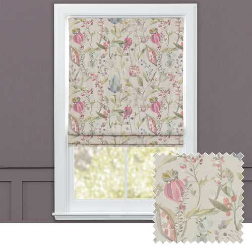 Animal Pink M2M - Kelston Printed Cotton Made to Measure Roman Blinds Sorbet/Natural Voyage Maison