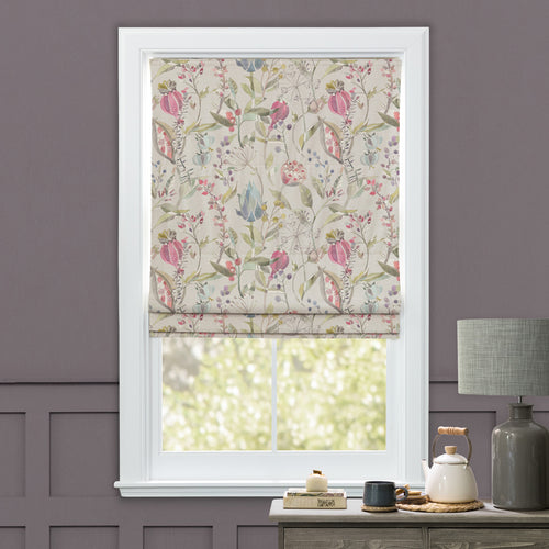 Animal Pink M2M - Kelston Printed Cotton Made to Measure Roman Blinds Sorbet/Natural Voyage Maison