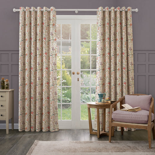 Animal Cream M2M - Kelston Printed Made to Measure Curtains Cinnamon Linen Voyage Maison