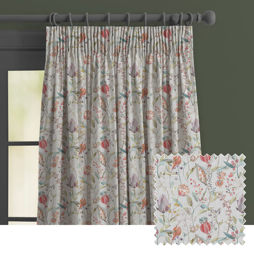 Animal Cream M2M - Kelston Printed Made to Measure Curtains Cinnamon Voyage Maison