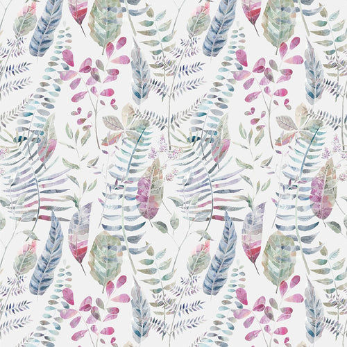 Floral Purple Fabric - Kenton Printed Cotton Fabric (By The Metre) Loganberry Voyage Maison