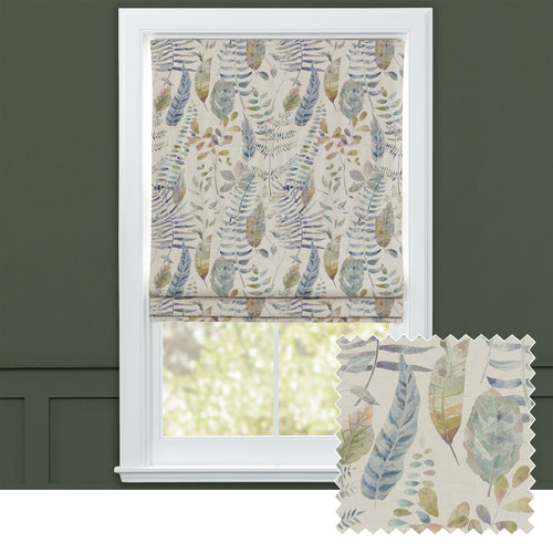 Floral Blue M2M - Kenton Printed Cotton Made to Measure Roman Blinds Default Voyage Maison