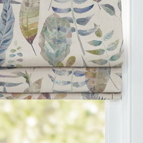 Floral Blue M2M - Kenton Printed Cotton Made to Measure Roman Blinds Default Voyage Maison