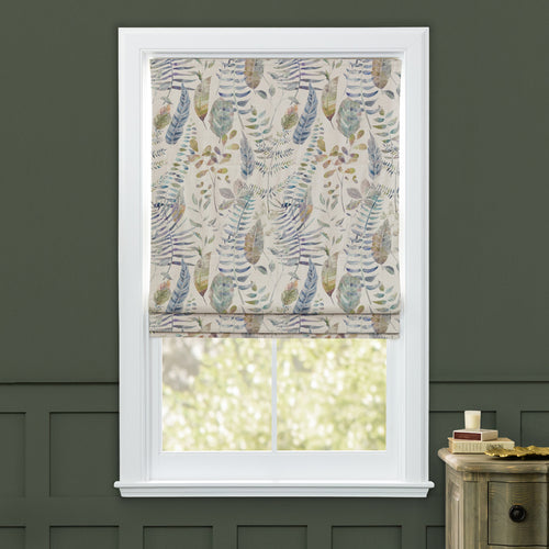 Floral Blue M2M - Kenton Printed Cotton Made to Measure Roman Blinds Default Voyage Maison