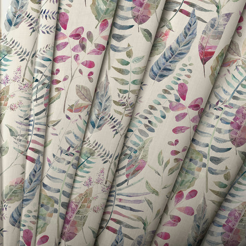 Floral Cream M2M - Kenton Printed Made to Measure Curtains Loganberry Voyage Maison