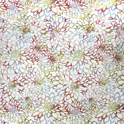 Floral Orange Fabric - Kielder Woven Jacquard Fabric (By The Metre) Rust Voyage Maison