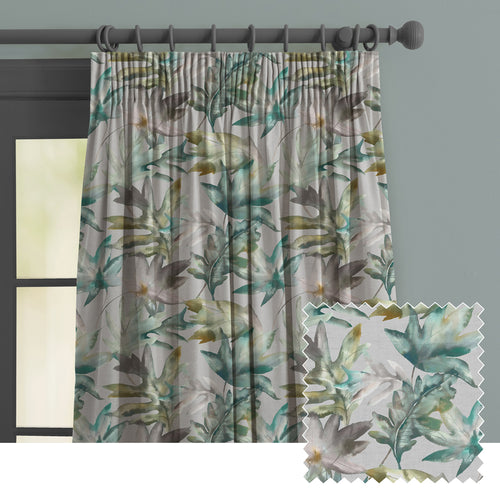 Animal Green M2M - Kimino Printed Made to Measure Curtains Emerald Voyage Maison