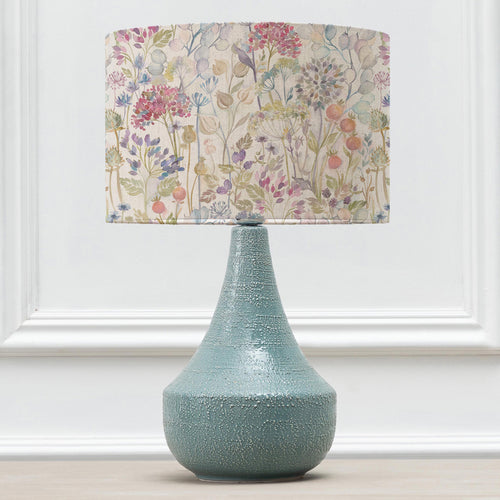 Floral Blue Lighting - Agri  & Hedgerow Eva  Complete Lamp Teal/Linen Voyage Maison