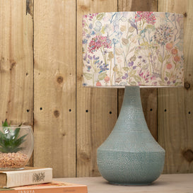 Voyage Maison Agri & Hedgerow Eva Complete Lamp in Teal/Linen